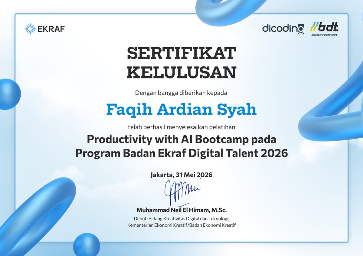 Badan Ekraf Digital Talent (BDT) 2026 — Bootcamp