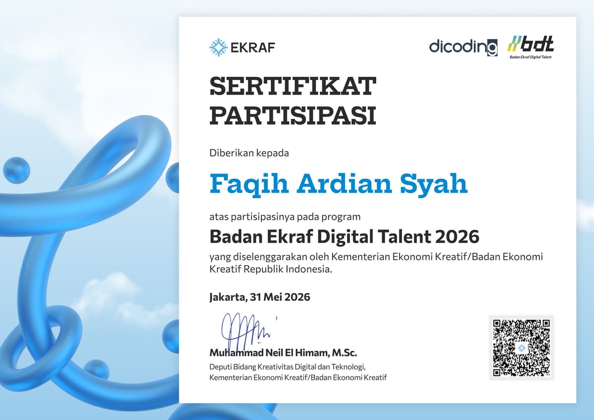 Badan Ekraf Digital Talent (BDT) 2026 — Pelatihan